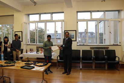 Thejesh Garala receives the Philip Turner Prize 2018