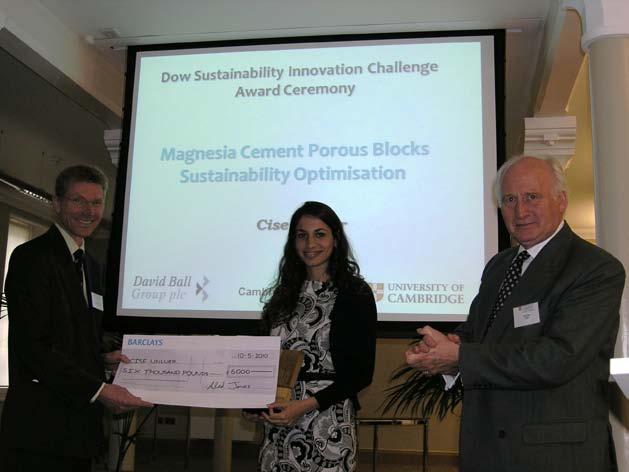 Cise Unluer wins Dow Sustainability Student Award 2010 
